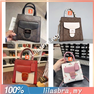✨ลิลี่ แคนาดา ช้อปปิ้ง✨Coach C7228 C7227 C6944 C7599มินิเปปเปอร์/ครอสบอดี้ ใน ผ้าใบลายเซ็นหนังงู ผู้หญิง/สลิง/กระเป๋าโซ่