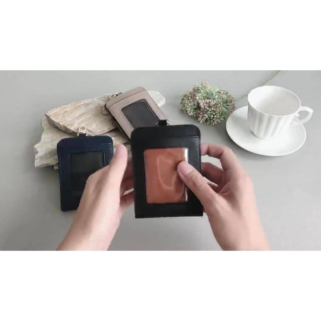 folio-nize-wallet-amp-id-card-holder-กระเป๋าสตางค์พร้อมซองใส่บัตร-ผลิตจากหนังแท้รีไซเคิล-ฟรีสายคล้องคอ