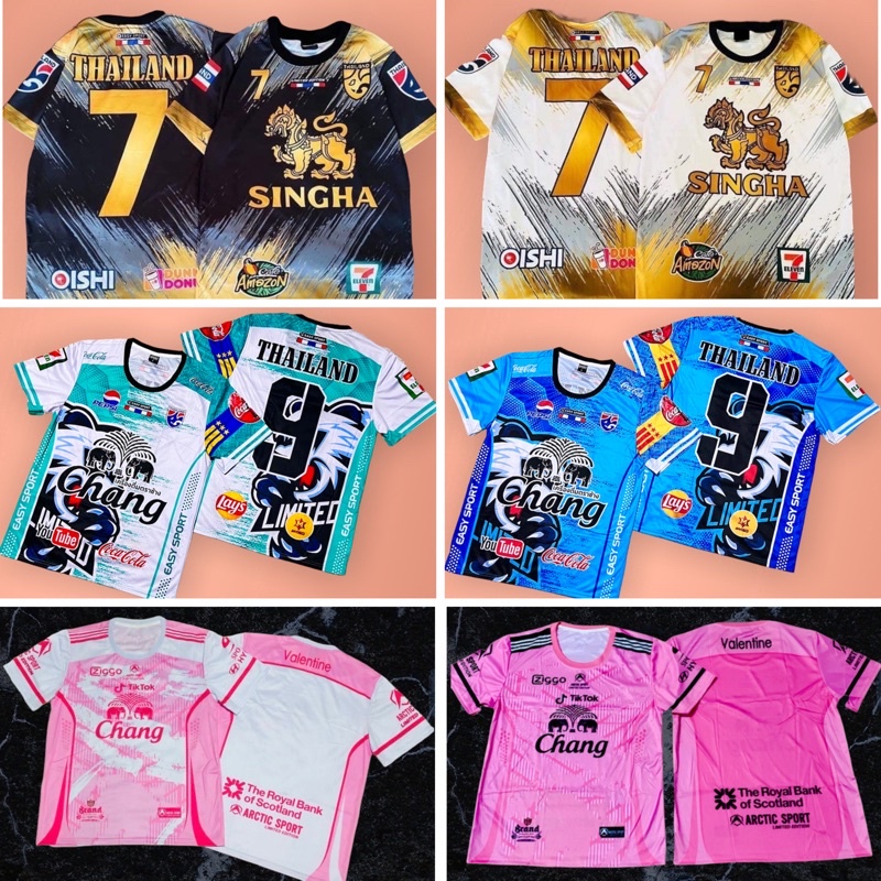 พร้อมส่ง-เสื้อกีฬาแขนสั้น-ลายช้างไทย-chang-jersey-สําหรับผู้ชาย-และผู้หญิง