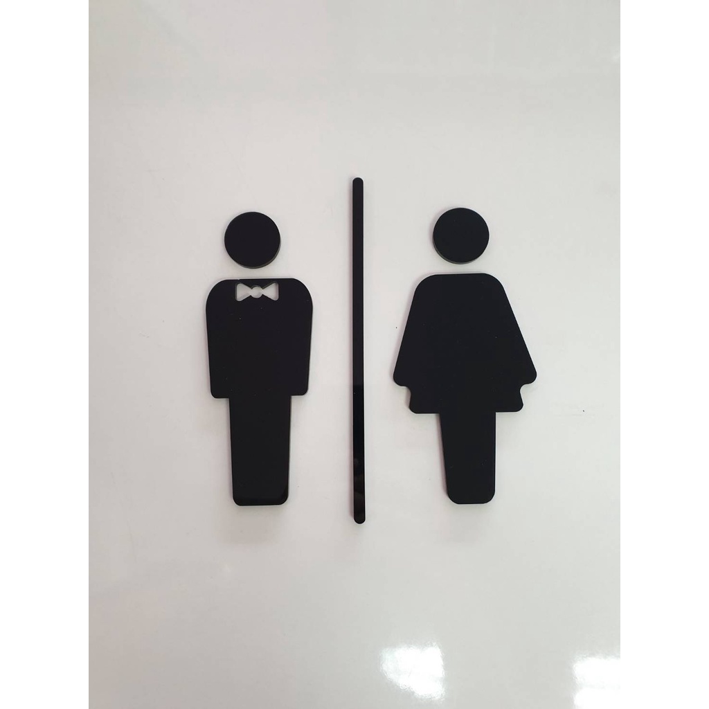 ป้ายห้องน้ำ-ชาย-หญิง-ป้ายห้องน้ำอะคริลิค-สูง-13ซม-toilet-sign-ป้ายติดผนัง