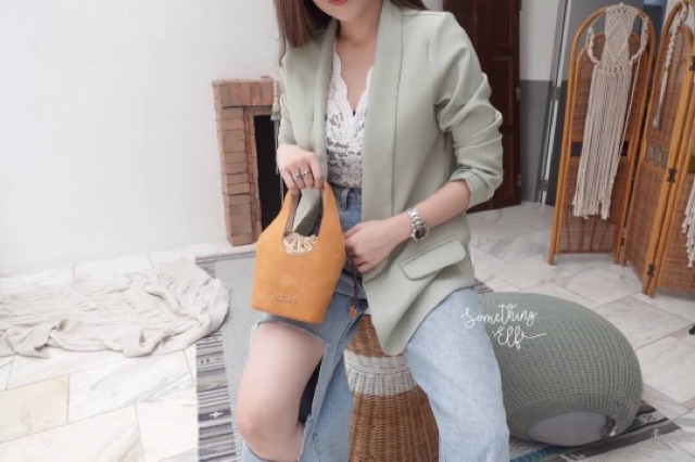 เสื้อคลุมคอปกกล้วยทรงหลวมพับแขนได้