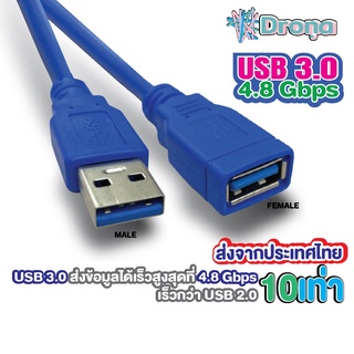 ภาพหน้าปกสินค้าUSB 3.0 Cable Extension สายต่อ เพิ่มความยาว MALE-FEMALE (ตัวผู้-ตัวเมีย) ส่งจากประเทศไทย ซึ่งคุณอาจชอบราคาและรีวิวของสินค้านี้