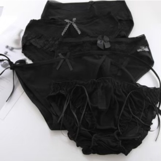 ภาพหน้าปกสินค้าสินค้าพร้อมส่งจากไทย💥LansrubBra💥 (N600) กางเกงในสีดำคละแบบ ผ้ายืดนุ่มใส่สบาย ซึ่งคุณอาจชอบสินค้านี้