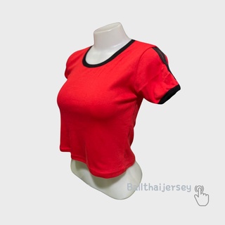 ❥เสื้อยืดคอกลมแถป 3 เรียบสวยดูดี ผ้าคอตตอนใส่สบาย ❥มีปลายทางจ้า