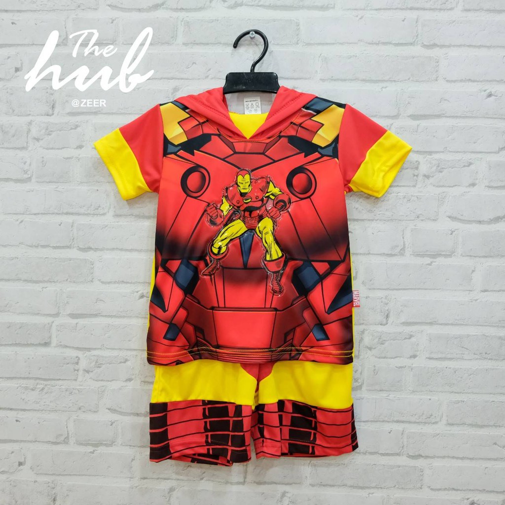 ส่งฟรีems-ชุดเด็ก-set-เสื้อ-กางเกง-iron-man