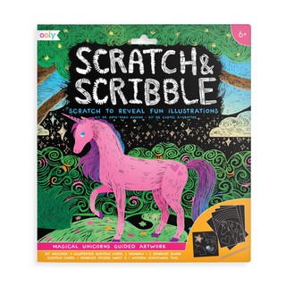 ภาพหน้าปกสินค้ากระดาษขูดสีรุ้ง ชุดใหญ่ SCRATCH AND SCRIBBLE ลาย magical unicorns ลายสวย แบรนด์ooly 🇱🇷 พร้อมส่ง ที่เกี่ยวข้อง