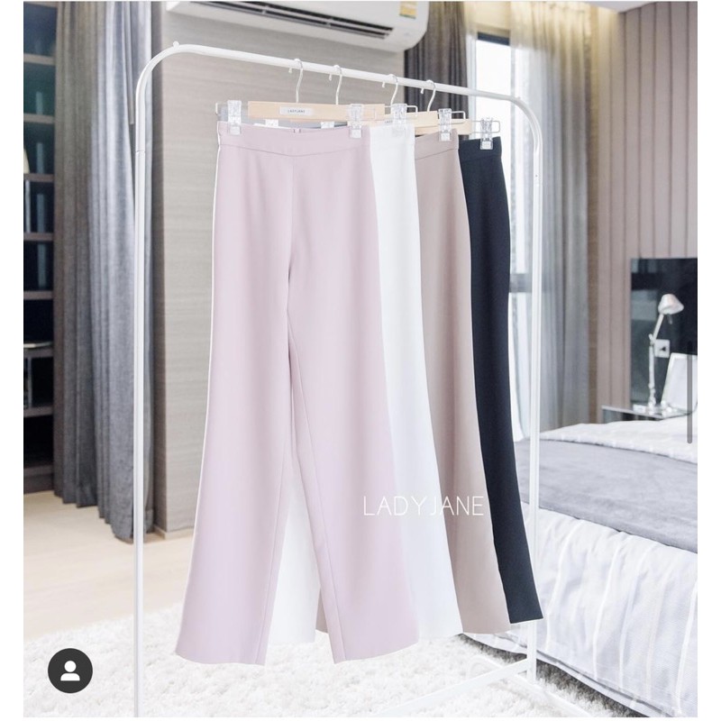 ladyjanebrand-lj048-diana-pants-shorts-white-กางเกงขายาวเอวสูงสีขาว-size-s