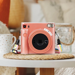 สินค้า Cancer309 เคสกระเป๋าใส่กล้อง แบบใส พร้อมแถบสะพายไหล่ สําหรับ Fujifilm Instax Square Sq1