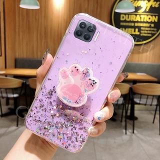 Ready Stock เคสโทรศัพท์ OPPO A93 / OPPO A73 New Casing Case Transparent Bling Soft Phone Cover With Cat Claw Bracket Stand Holder OPPOA93 OPPOA73