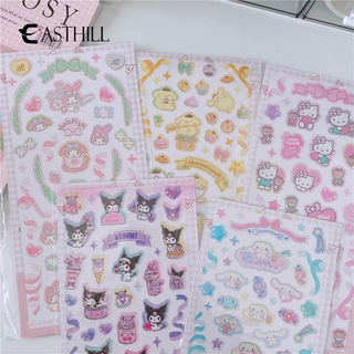 Easthill สติกเกอร์ ลายอนิเมะ Kuromi My Melody Cinnamoroll สําหรับตกแต่งของเล่นเด็ก