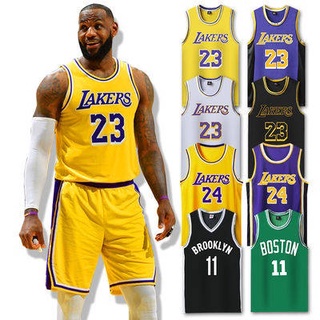 ขายดี Kobe No. 2022 เสื้อกีฬาแขนสั้น ลายทีม Lakers No. 24 สําหรับผู้ชาย และผู้หญิง เสื้อกีฬาบาสเก็ตบอล ลายทีม Irving 23 James