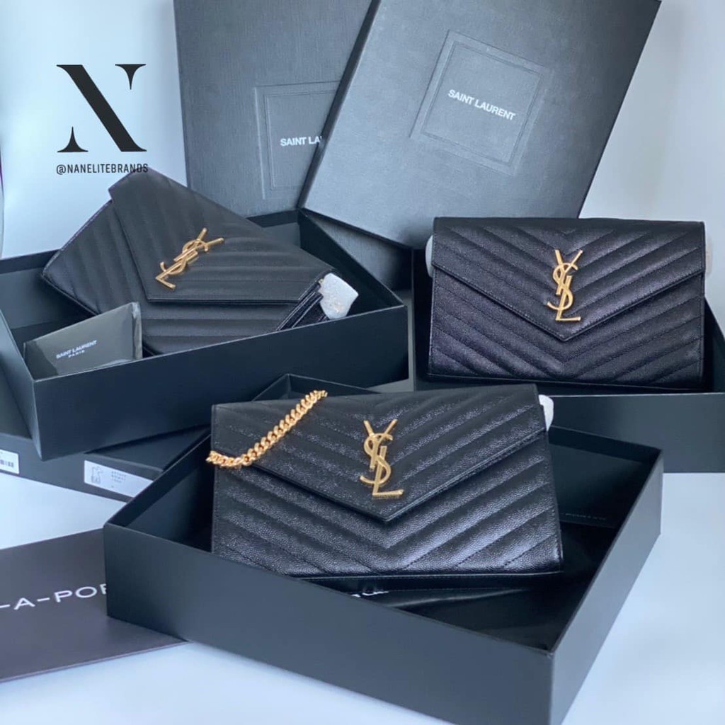 YSL WOC 9_ GREY CHEVRON GHW - bagnifiquethailand