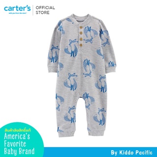 Carters Jumpsuit 1Pc Grey Henley L9 คาร์เตอร์เสื้อผ้าชุดจั๊มสูทมีลาย