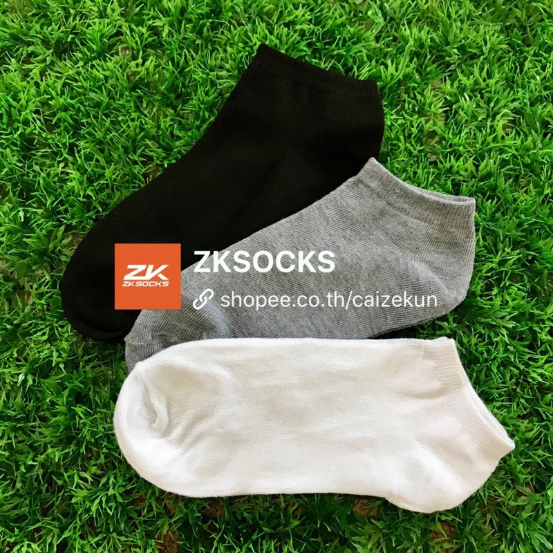 ราคาและรีวิว(ZSHOP7 เลยเลย 50) ถุงเท้าข้อสั้น สีพื้น ลาย สไตล์ญี่ปุ่น ️ผ้านิ่ม พร้อมส่งจากไทย