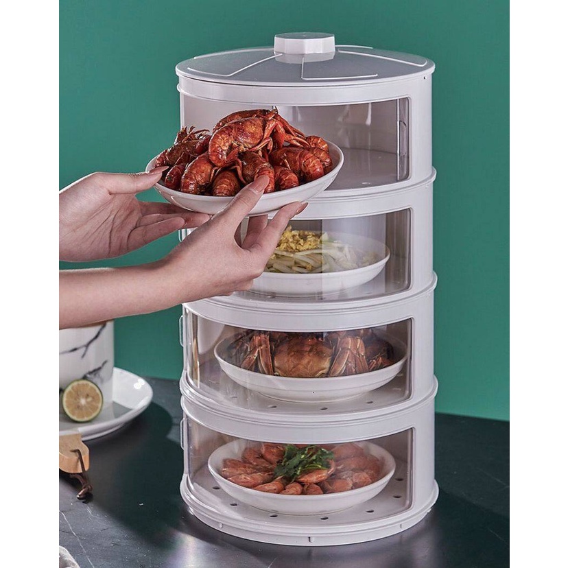 ชั้นเก็บอาหาร-แนวตั้ง-คอนโดเก็บอาหาร-กล่องเก็บอาหาร-food-storage-สีขาว