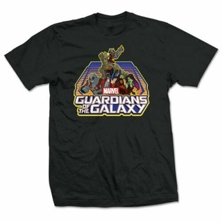 T-shirt  เสื้อยืด พิมพ์ลาย Marvel Guardians Of The Galaxy สีดํา สําหรับผู้ชายS-5XL