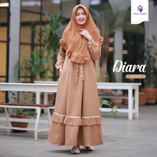 (จ่ายเงินปลายทาง) Gamis ONE SET DIARA SET HIJAB REMPEL Lace BUSUI Earth DRESS WOLFIS พรีเมี่ยม