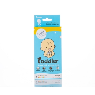 ถุงเก็บน้ำนมแม่Toddler 9ออนซ์ 7สี แพ็ค28ใบ (กล่องสีฟ้า)