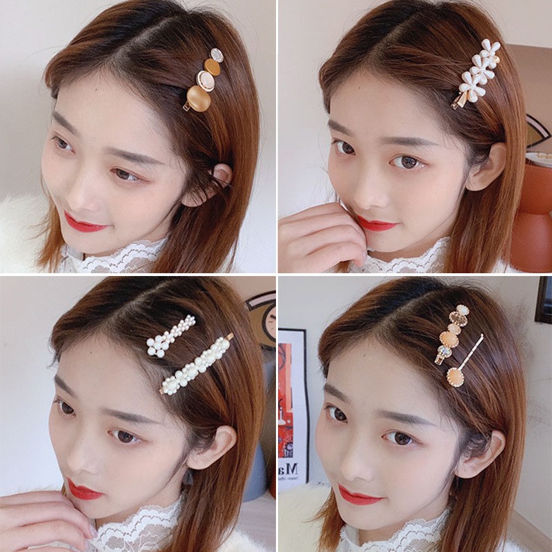 korean-hot-sale-4-piece-set-crystal-flower-pearl-hair-clip-set-shell-starfish-rhinestone-pearl-hair-clip-set-sweet-popular-joker-ladies-hair-accessories