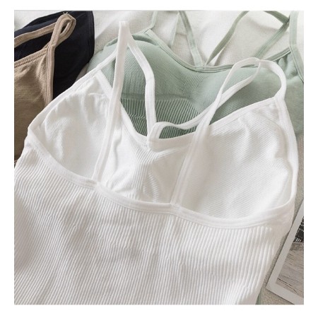 เสื้อสายเดี่ยวผู้หญิง-กระชับ-ใส่สบาย-สีสวย-women-strap-top