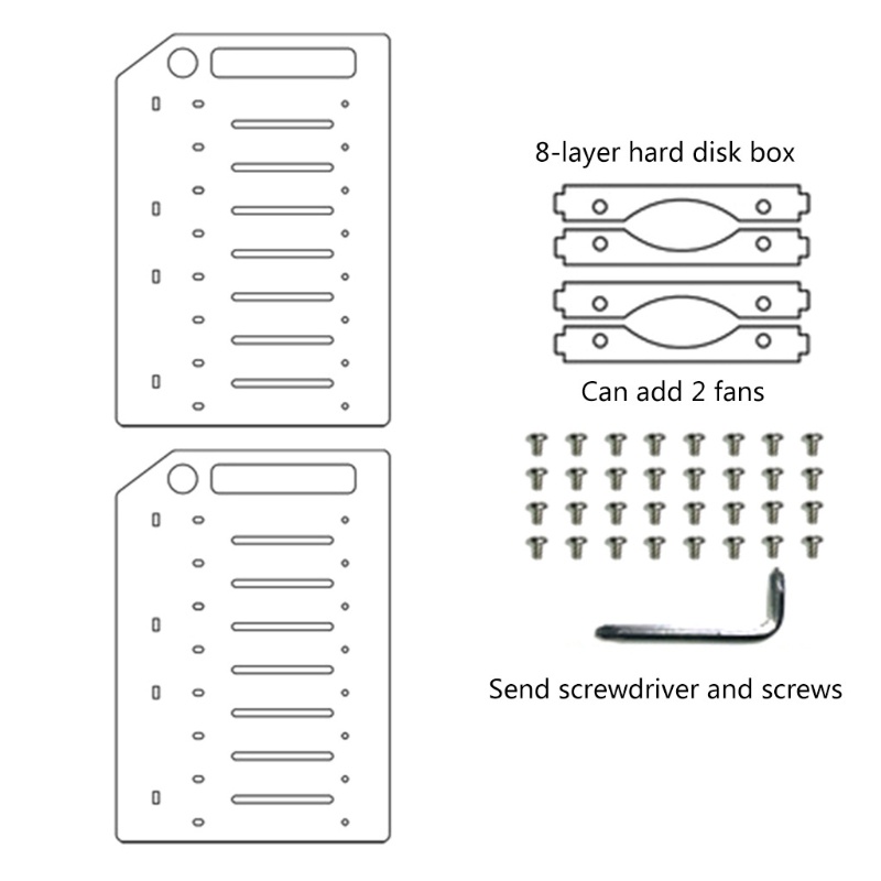 ภาพสินค้าIOR 3.5 In DIY Acrylic Hard Disk Bracket Bay Desktop Computer External Hard Drive Shelf Rack HDD Storage Box Organizer Case จากร้าน iorsoul.th บน Shopee ภาพที่ 4