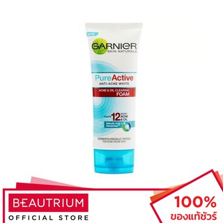GARNIER Skin Naturals Pure Active Acne And Oil Clearing Foam โฟมล้างหน้า 100ml