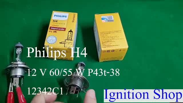 หลอดไฟหน้า-philips-h4-12-volt-60-55-w-p43t-38-12342c1-จำนวน-2-หลอด-standard-ประกัน-3-เดือน-philip-ฟิลลิป