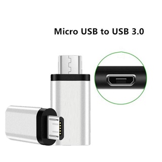 【OTG Micro USBแพ็คเกจสวยมีประกัน ใช้ไม่ได้คืนเงินทุกกรณีMetal Micro USB Male to USB 3.0 Female OTG Sync Charging Adapter