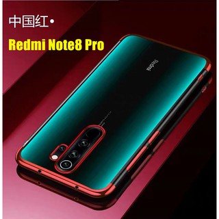 Case Xiaomi Redmi Note 8 Pro เคสนิ่ม ขอบสีหลังใส เคสกันกระแทก สวยและบาง TPU CASE เคสซีลีโคน Redmi Note8pro