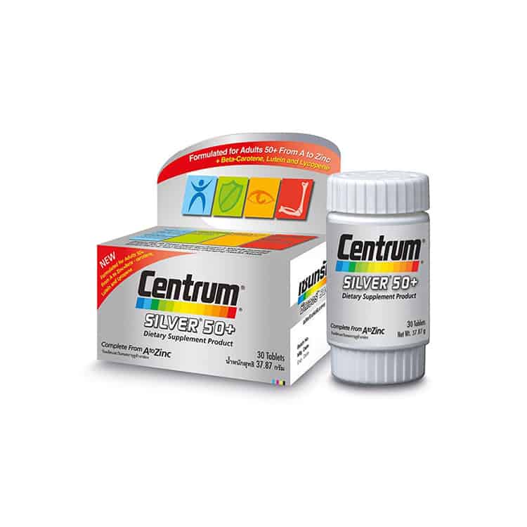 centrum-silver-50-30-90-tabs-อาหารเสริมบำรุงร่างกาย-วิตามินรวม-เซนทรัม-ซิลเวอร์-30-90-เม็ด