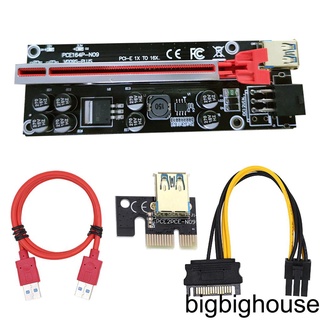 [Biho] Ver009S Plus PCI-E Riser Board 1x to 16x Adapter Card USB 3 0 PCI-E Extender Board