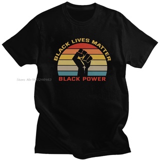 2020 เสื้อยืดคอกลม แขนสั้น ผ้าฝ้าย แบบนิ่ม พิมพ์ลายสโลแกน Lives Matter สีดํา แฟชั่นฤดูร้อน สําหรับผู้ชายS-5XL