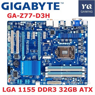 ราคาGIGABYTE GA-Z77-D3H Desktop Motherboard Z77 Socket LGA 1155 i3 i5 i7 DDR3 32G ATX UEFI BIOS Original Used Mainboard