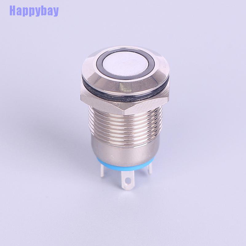happybay-ปุ่มกดสวิตช์ไฟ-led-โลหะ-สีดํา-12-มม