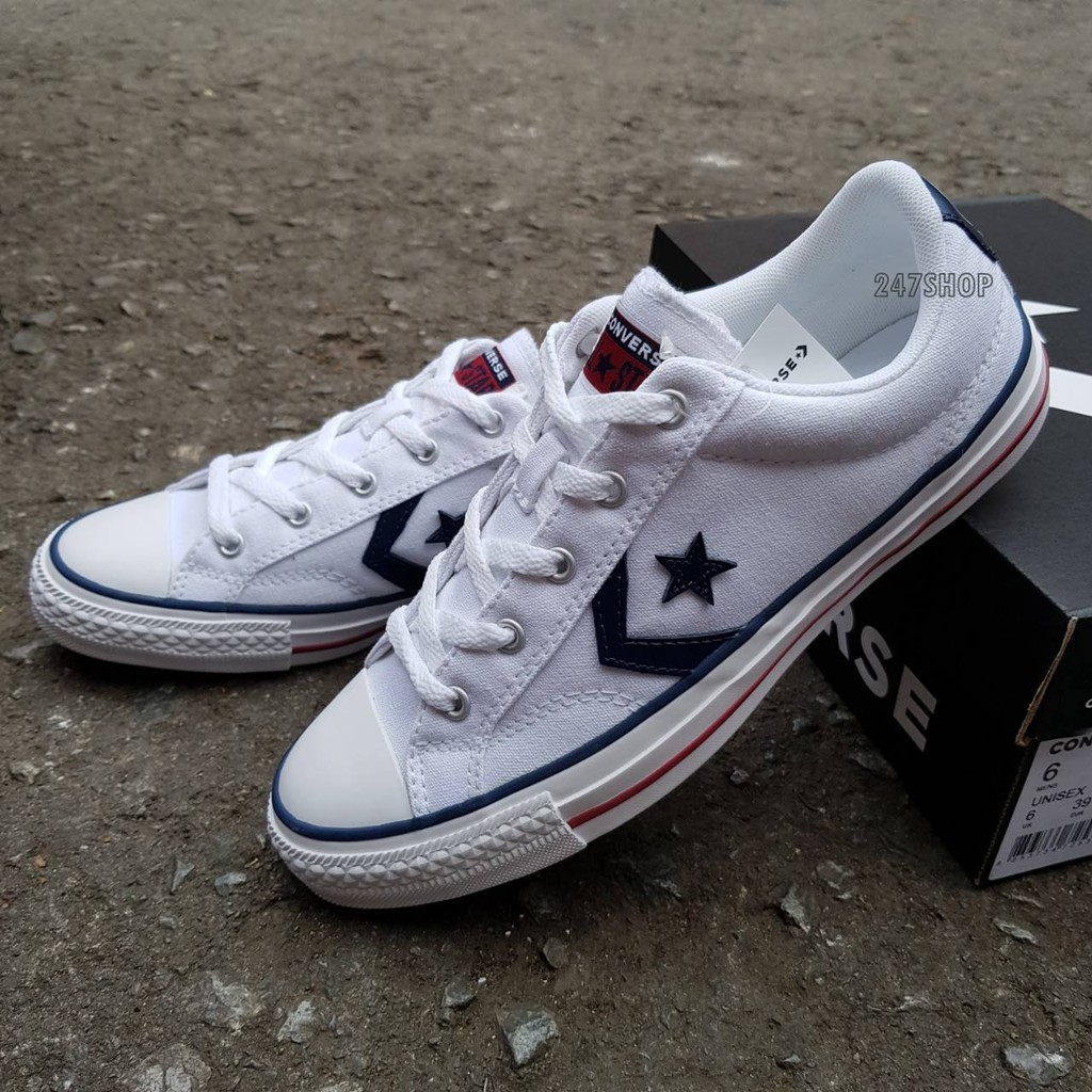 รองเท้าคอนเวิร์ส-converse-star-player-ox-white-14-4151cww-ดาวบั้ง-พร้อมส่ง