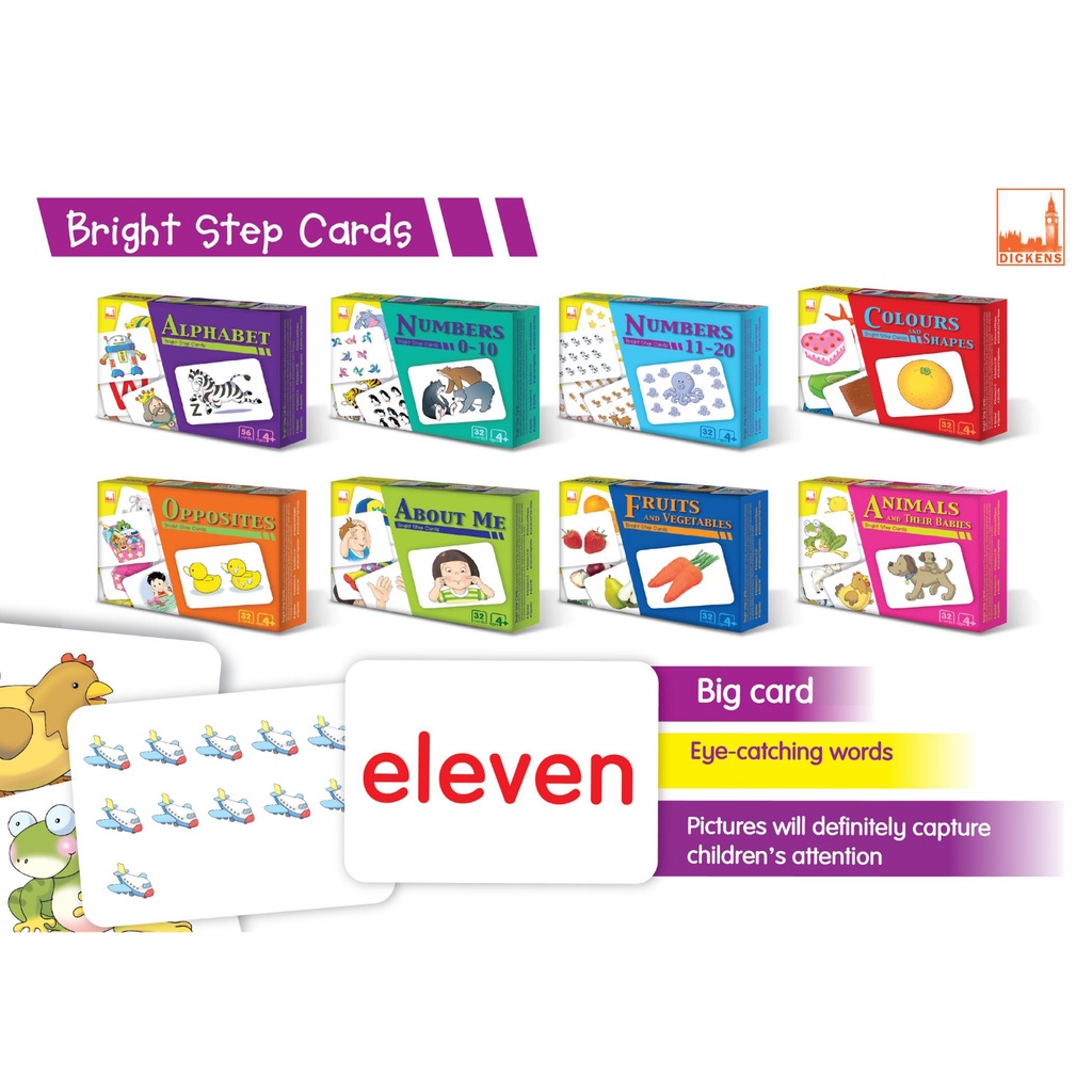 Bright Step Cards Numbers 11-20 - บัตรภาพคำศัพท์ภาษาอังกฤษจำนวน และ ...