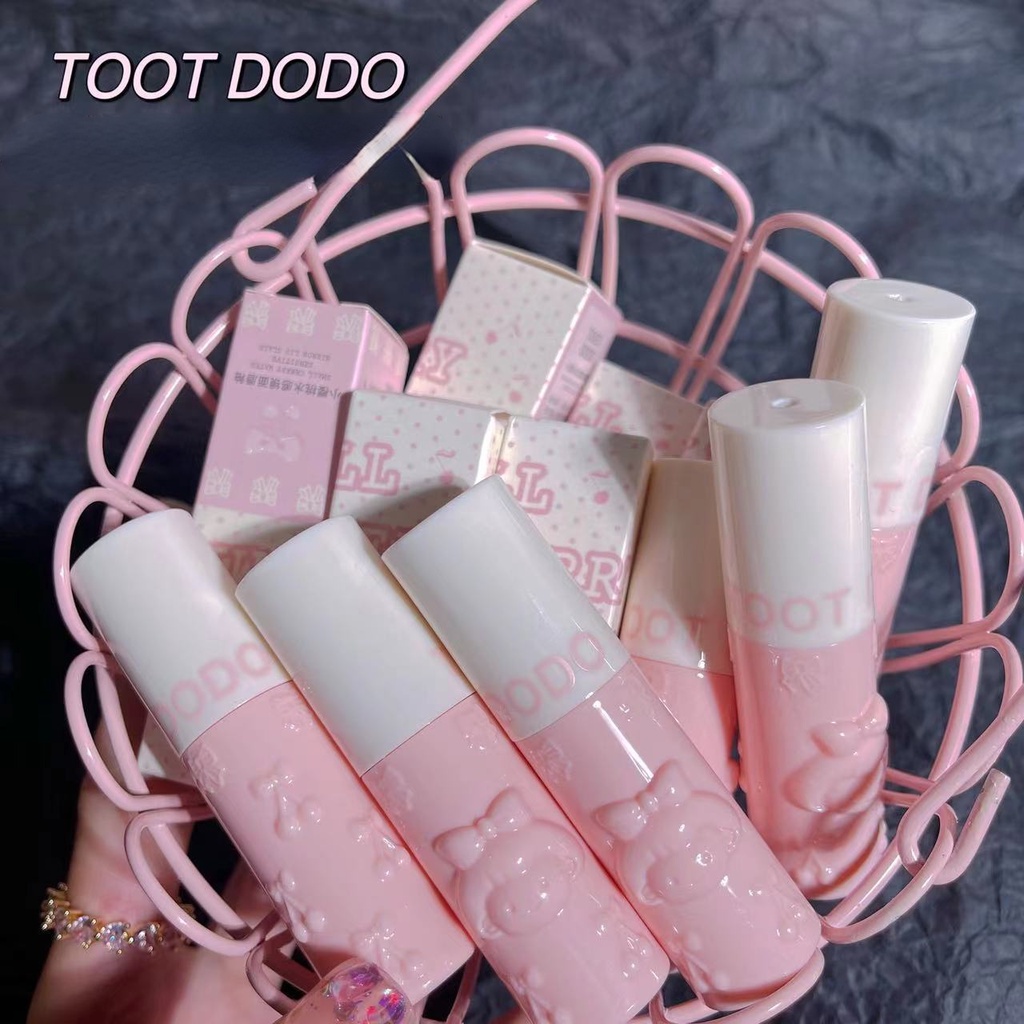 toot-dodo-ลิปสติก-เคลือบริมฝีปาก-แบบกระจก-ให้ความชุ่มชื้น-สีชมพู