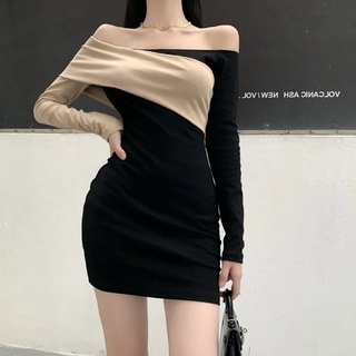 #ขายส่ง#ฤดูใบไม้ร่วงและฤดูหนาวหญิงสไตล์ใหม่แขนยาวที่ไม่มีสายหนังจับคู่สีกระเป๋าคาดเอวสะโพกแฟชั่นbase