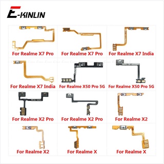 อะไหล่ปุ่มสวิตช์เปิดปิด ควบคุมระดับเสียง สายเคเบิ้ลอ่อน แบบเปลี่ยน สําหรับ OPPO Realme X X2 X50 X7 Pro