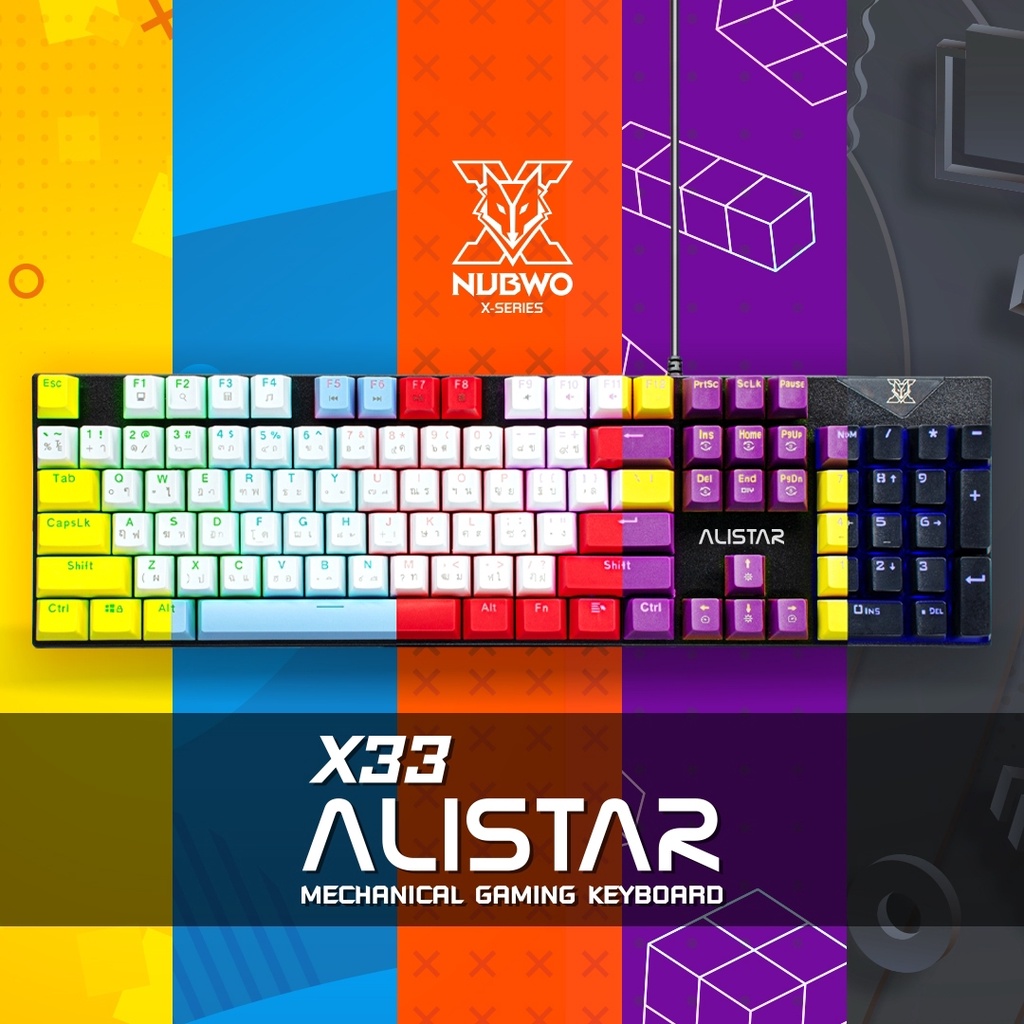 ภาพหน้าปกสินค้าNubwo X33 Mechanical Keyboard Gaming ALISATAR mini RGB คีย์บอร์ด เกมมิ่ง จากร้าน it.2u บน Shopee