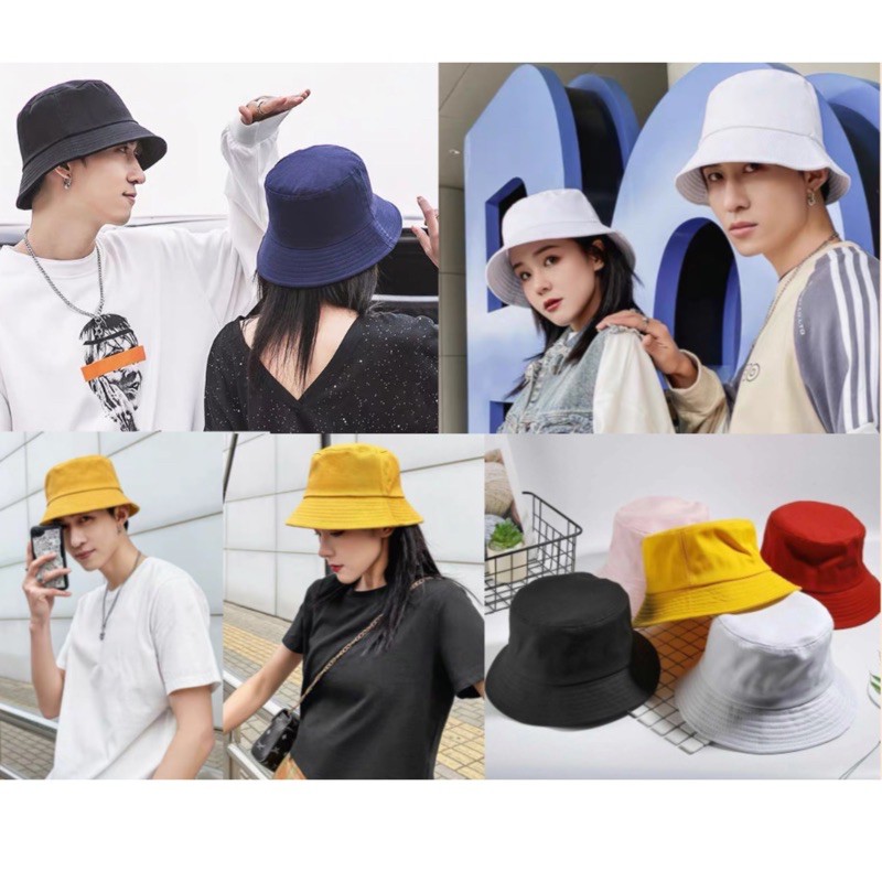 รูปภาพของ(W) หมวกบักเก็ต หมวกปีกรอบ Bucket hat หมวกกันแดดลองเช็คราคา