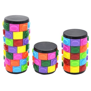 ของเล่นเสริมการศึกษาเด็กเมจิกทาวเวอร์ Cube 3/5/7 ชั้น 3D หลากสีสัน
