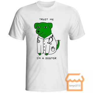 เสื้อยืด พิมพ์ลาย Trust Me Im A Dogtor Dog Doctor Pop สไตล์พังก์ สตรีท แฟชั่นสําหรับผู้ชาย