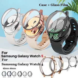 เคสกระจกนิรภัย แบบแข็ง คุณภาพสูง สําหรับ Samsung Galaxy Watch 6 5 40 มม. 44 มม. Galaxy Watch 4 40 มม. 44 มม.