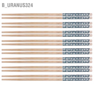 B_uranus324 8 Pairs Bamboo Chopsticks Reusable Classic Japanese Style Chop Sticks Set for Home Restaurant