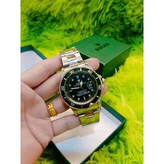 #พร้อมส่ง  นาฬิกาแบรนด์ ⏰           🎯 ROLEX  พร้อมกล่อง นาฬิกาข้อมือ ROLEX  สายเงิน   มี 4  สี   เขียว  ดำ  ดำผสม ชมพู