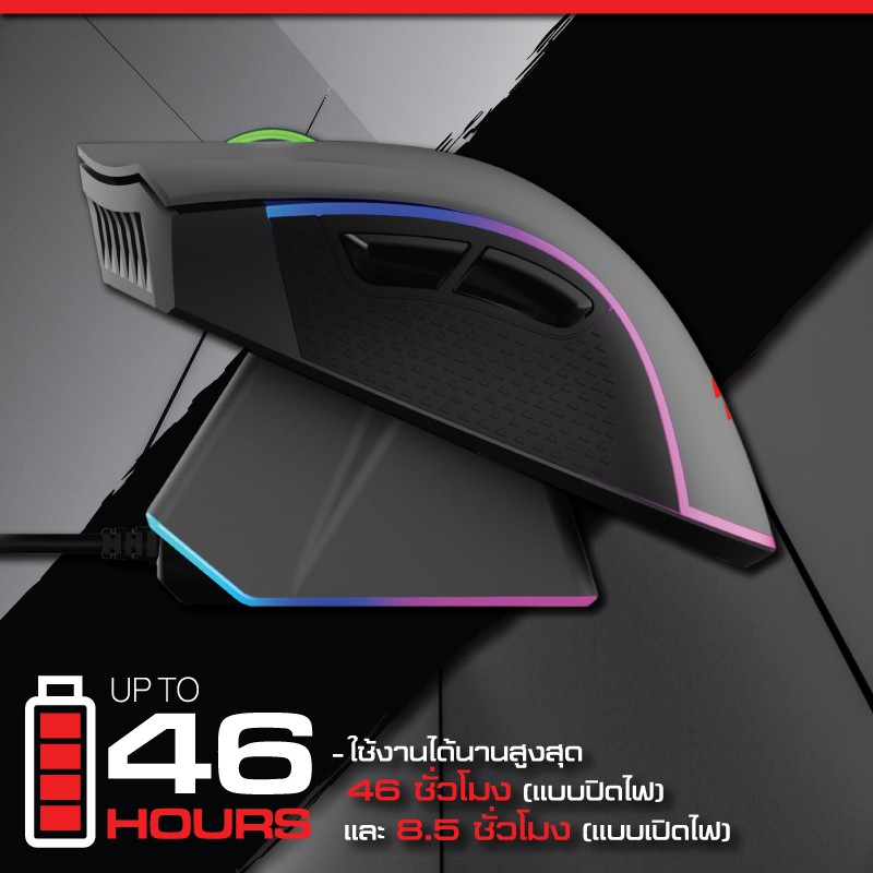 แท้!! เมาส์เกมมิ่งไร้สาย SIGNO E-Sport VORTEX Wireless Macro Gaming ...