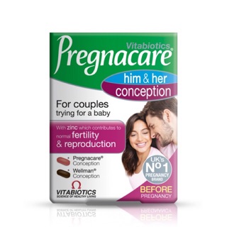 🌟พร้อมส่ง🌟 วิตามินช่วยเพิ่มโอกาสในการตั้งครรภ์ Vitabiotics Pregnacare Him &amp; Her Conception