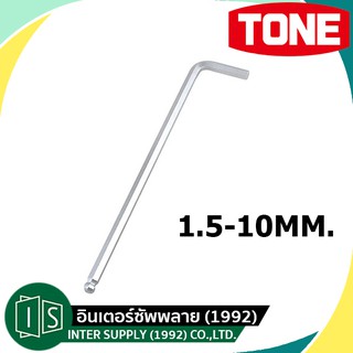 ภาพขนาดย่อของสินค้าTONE BL SERIES ประแจหกเหลี่ยมยาวหัวบอล 1.5-10MM.  BL-1.5 BL-02 BL-2.5 BL-03 BL-04 BL-05 BL-06 BL-08 BL-10