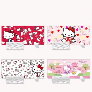 แผ่นรองเมาส์เล่นเกม ขนาดใหญ่ ลายการ์ตูน Hello Kitty Katie น่ารัก สีชมพู